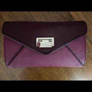 Kate Spade leather clutch with optional strap